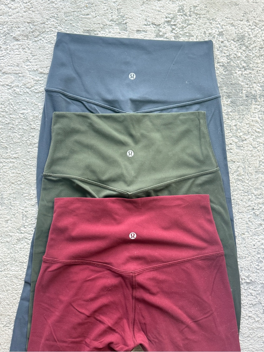 3 pairs of lululemon align cropped leggings